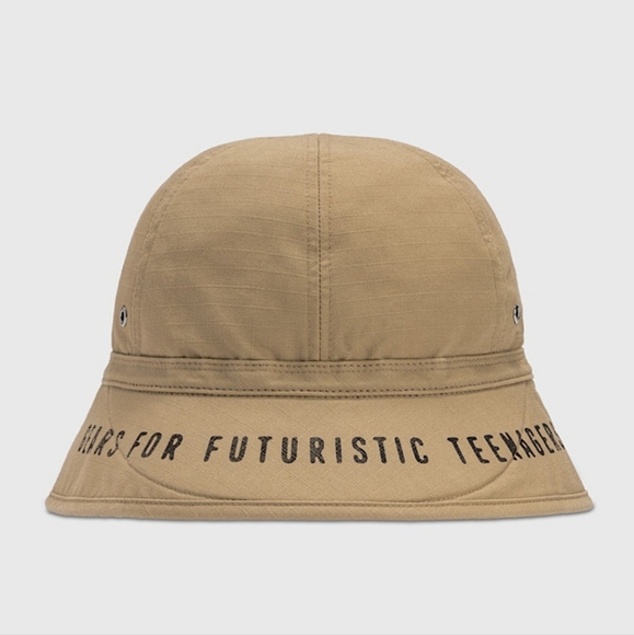 Human Made Other - Human Made (STRM-CWBY) Rip Stop Round Bucket Men Sz M Khaki Cap/Hat